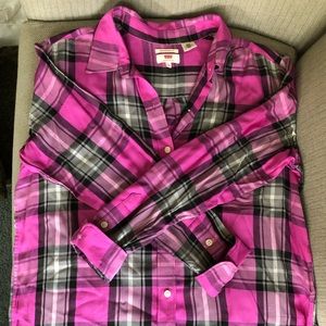 Levi’s pink plaid blouse
